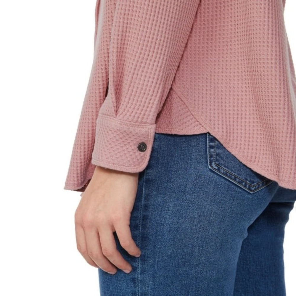 NWT Buffalo Women's Waffle Button-Down Top - Picture 5 of 8